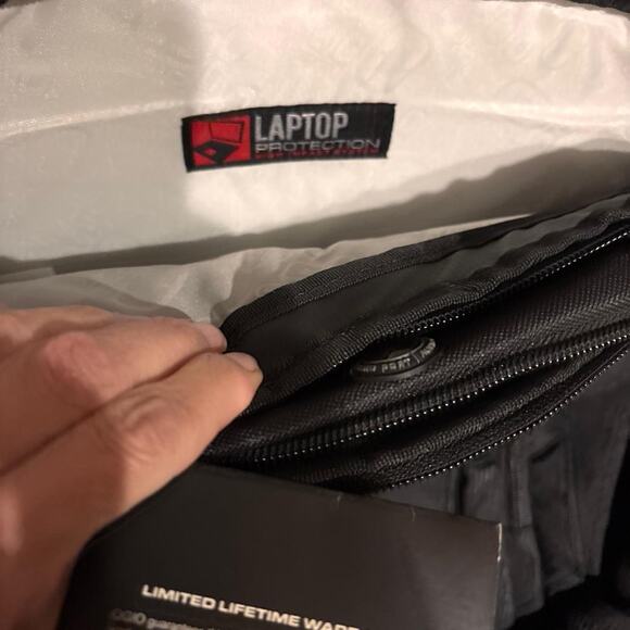 Black Ogio Backpack with Green Accents and Logo - Picture 6 of 6